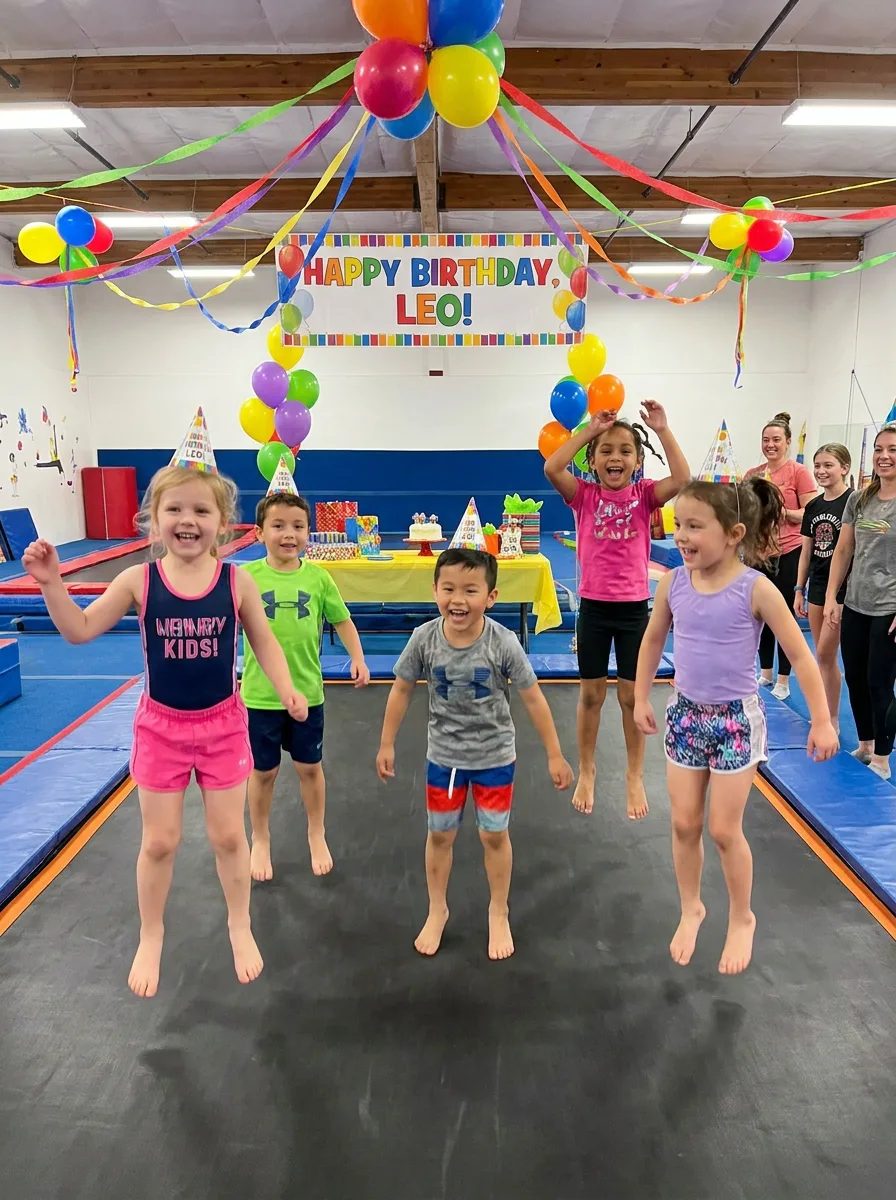 Kids at a Cal Elite birthday party