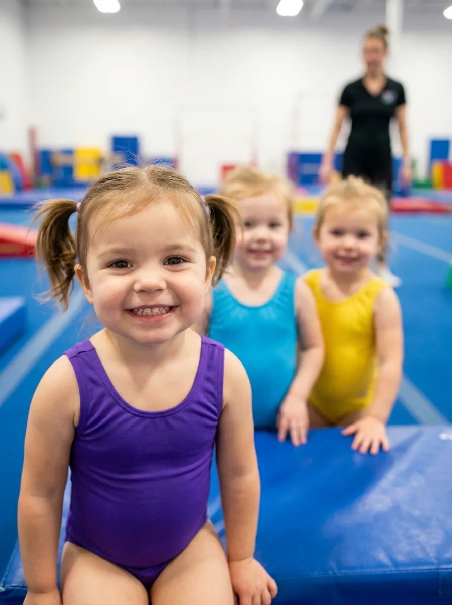 Preschool gymnastics class at Cal Elite