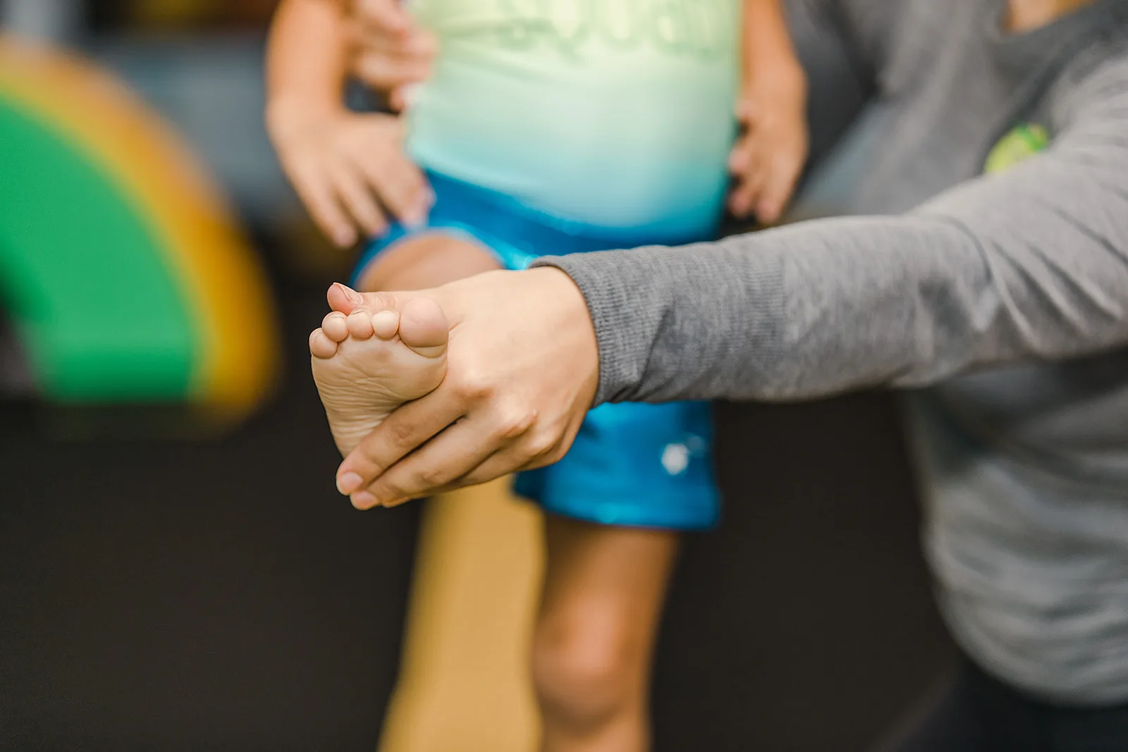 A Cal Elite gymnast building confidence during practice